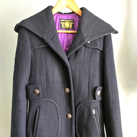Projek Raw Wool Blend Pea Coat - Picture 2 of 8